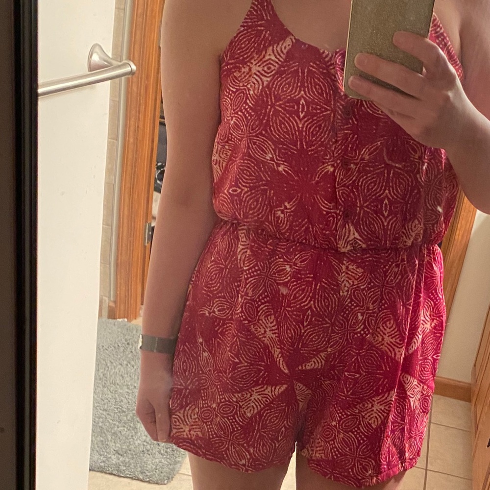 Maroon Copper Key romper